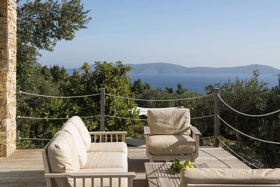 luxury villas - balcony with seaview