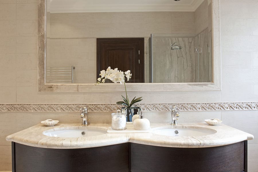 luxury villas - close up of sink with mirror
