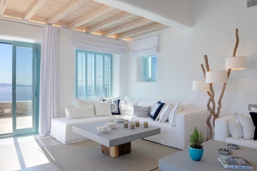luxury villas - living room with sofa