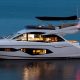 luxury yachts - side view yacht by night