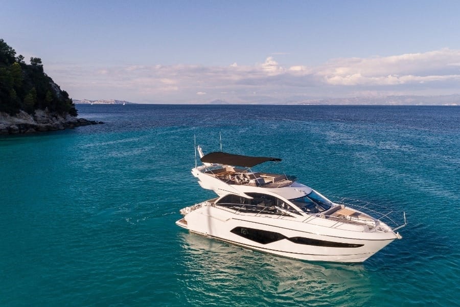 luxury transportation - yacht on the sea