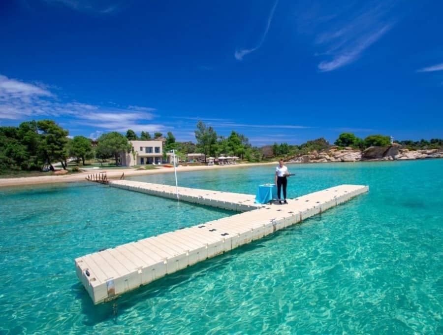 luxury villas - pier on the sea