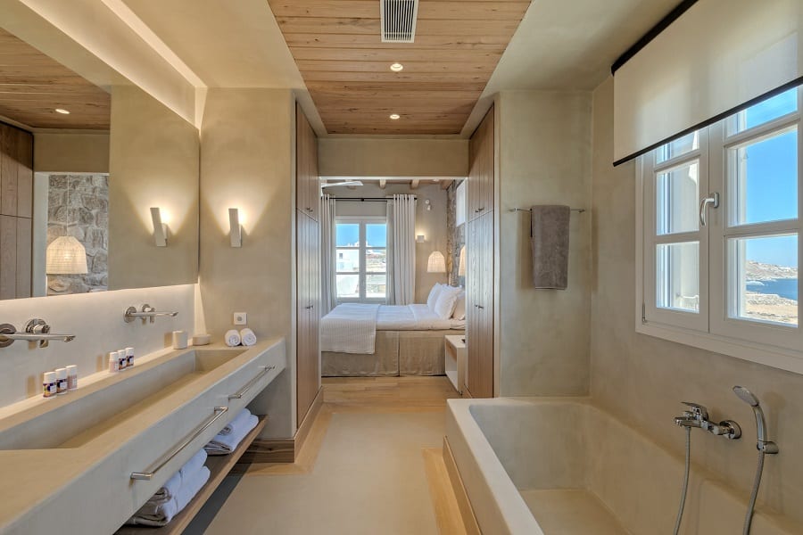 luxury villas - bathroom with view to bedroom