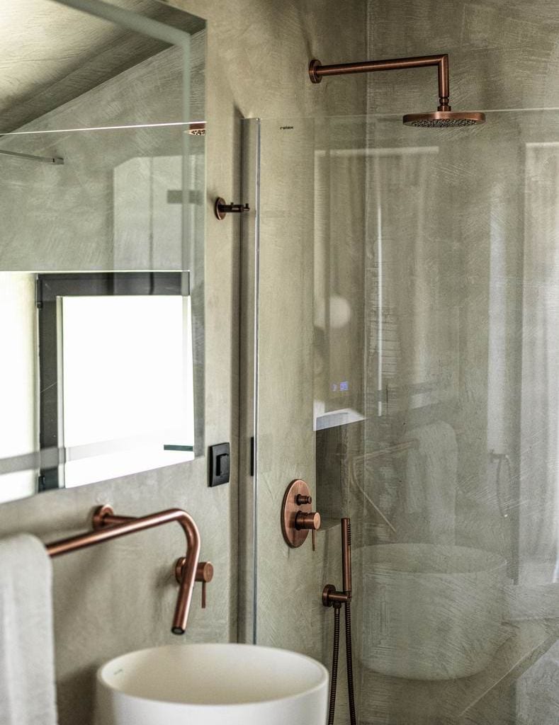 luxury villas - luxurious shower with stylish sink