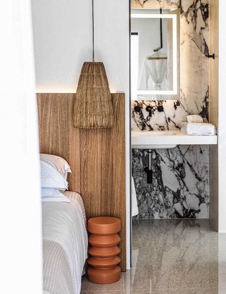 luxury villas - bedroom with view to bathroom
