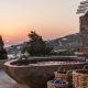 luxury villas - cozy patio with view on the sea and landscape in mykonos in greece